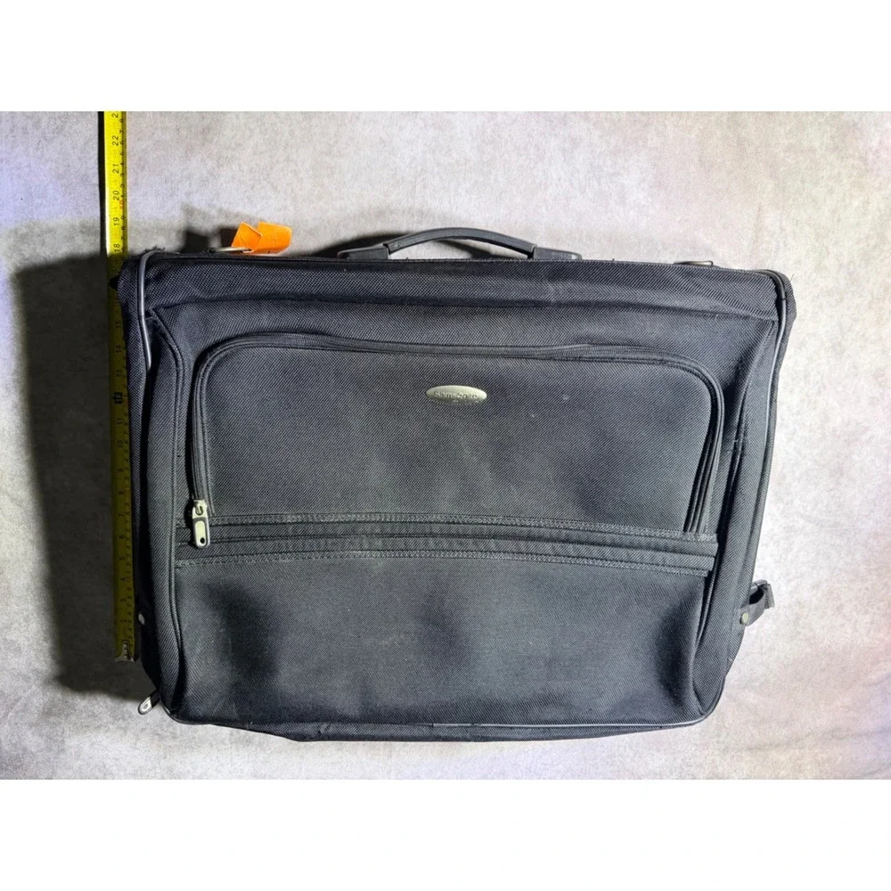 Samsonite Black Ballistic Nylon Tri-Fold Garment Bag Suit Carrier Travel Luggage
